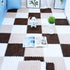 easycustomerlee 12pcs Tiled Puzzle Play Mats Interlocking Shaggy Soft EVA Foam Mats Protective Floor for Children Kids