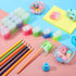 Teling 144 Pcs Dual Holes Manual Pencil Sharpeners, Colorful Handheld Pencil Sharpener with Lid for School and Office