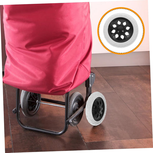 2pcs Veemoon Rolling Cart Wheel Replacement Plastic Laundry Cart Wheels for Shopping Trolley