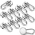 FINDMAG 10 Pack Heavy Duty Neodymium Magnetic Hooks with Swivel Carabiner, 70LBS Magnet Hooks for Kitchen, Home,