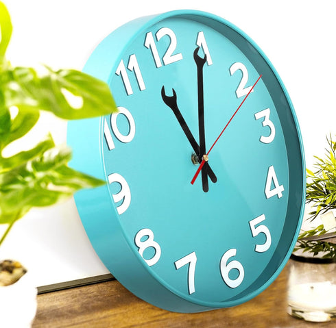 Wall Clock Mechanism Replacement Kit - Creative Wrench Shaped Clock Hands and Motor, Battery Operated DIY Clock Parts