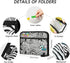 Funny Zebra Sunglasses Expanding File Folder, Black White Zebra Print, A4 Letter Size, Portable Document Organizer