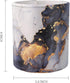 WAVEYU Marble Pen Holder for Desk - Large PU Leather Multi-Functional Organizer Cup for Office, Classroom, Home