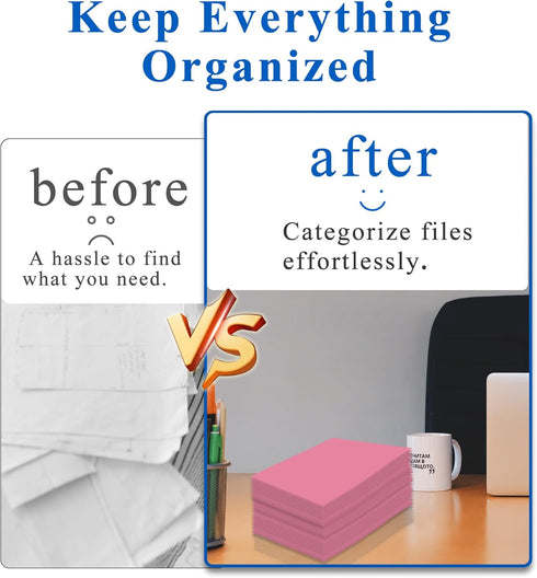 Zzrywuty File Folders with Pockets, Letter Size, 25-Pack Paper Folders with Card Slot, Two Pocket Folders