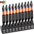 10-Pack Phillips Bits #2 Impact Magnetic, 2-Inch Long PH2 Bits, Premium S2 Alloy Steel Drill Bits