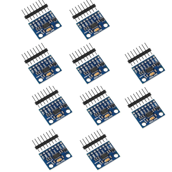 10 Pcs GY-291 ADXL345 3-Axis Digital Acceleration Module for Arduino, IIC/SPI Transmission