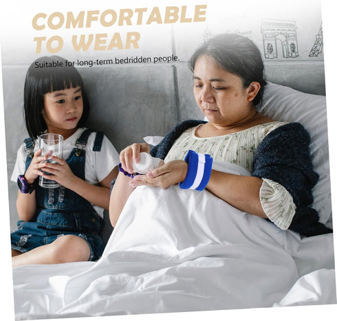 2pcs Vaguelly Medical Straps for Elderly Soft Sponge Hospital Wrist and Ankle Bands for Patient Safety Comfortable