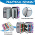 VASCHY Large Pencil Case Bag, Art Supply Marker Organizer with Detachable Layers, Multiple Zipper Pockets, Purple