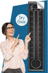 Fundraising Goal Thermometer Chart - 11" x 48", Reusable Dry Erase Goal Tracker for Schools, Churches, Offices &