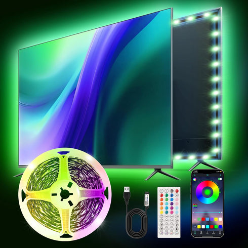 TK99SW 9.84ft Smart RGB LED TV Backlight Strip for 32-45 Inch TVs, Music