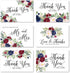 Hadley Designs Navy Floral Burgundy Wedding Thank You Cards with Envelopes | 24-Pack, 4x6 inches | Appreciation Notes