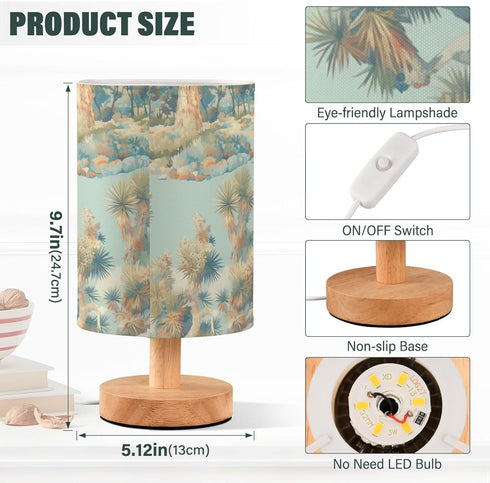Yuiboo Stylish Bedside Lamp with USB Charging - Perfect for Side Tables