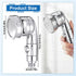 FdcZeyxior Shampoo Bowl Sprayer Head, Silver Adjustable Handheld Sink Sprayer Head Portable Shower Heads with Stop