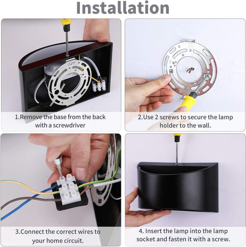 Dimmable 12W Lightess LED Wall Sconce Light Indoor Wall Lights Modern Hallway Wall Lighting for Living Room Bedroom