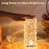 16 (3 Can Switch Colors Artificial Crystal Table Lamp, RGB Color Changing Rose Diamond Design, Touch-Sensitive Ambient