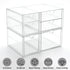 Prsildan Acrylic Drawer Makeup Organizer with 6 Drawers, Set of 2 Clear Stackable Storage for Vanity and Office