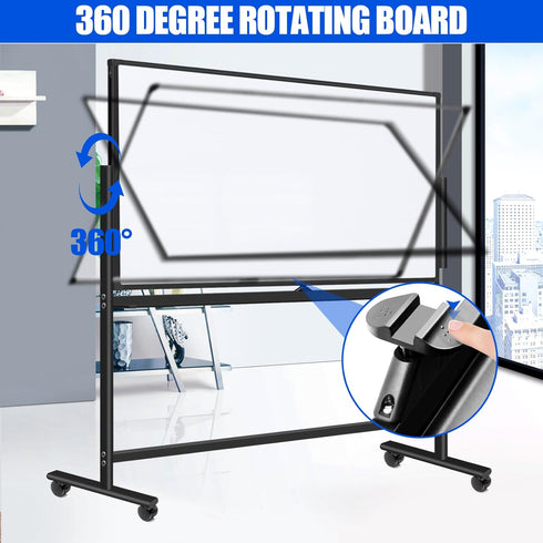 Large Rolling White Boards on Wheels 60 X 36 Inches Magnetic Dry Erase Board with Stand for Office Home