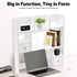 lxrnqcey 3-Tier 9 Desktop Bookshelf, Compartments Desktop Organizer Shelf, Home Office Desk Organizer, Rectangular