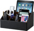 Pu Leather Desk Organizer, Multifunctional Storage Box with 5 Compartments, Office Accessories for Pen, Pencil,