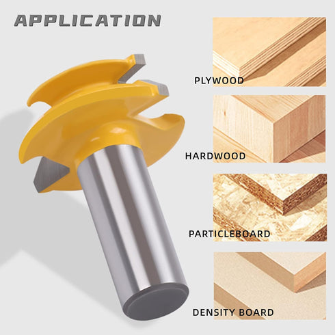 45 Degree Router Bit, Newdeli 1/2 Shank 45 Degree Lock Miter Router Bit, 1/2-inch Stock Woodworking Tools for 90-Degree