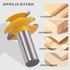 45 Degree Router Bit, Newdeli 1/2 Shank 45 Degree Lock Miter Router Bit, 1/2-inch Stock Woodworking Tools for 90-Degree