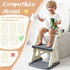 Daneried Toddlers,2 1 Potty Training Toilet Seat for in Toddler Toilet Seat with Steps, Grey Adjustable Toddler Seat