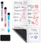 Magnetic Dry Erase White Board Sheet for Fridge 12x8 in, Stain Resistant with 3 Markers and Big Eraser, Planner