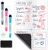 Magnetic Dry Erase White Board Sheet for Fridge 12x8 in, Stain Resistant with 3 Markers and Big Eraser, Planner