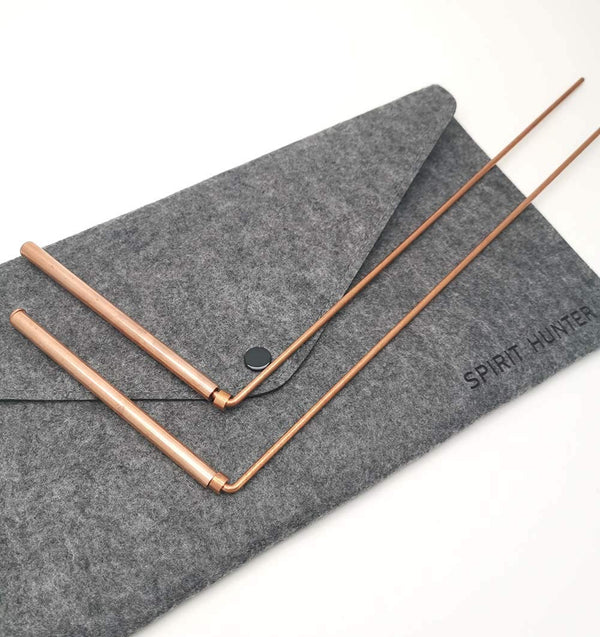 Spirit Hunter 99.9% Copper Dowsing Rod, 2PCS Divining Rods with Bag, Detect Gold, Water, Ghost Hunting