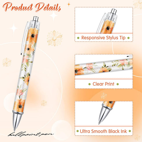 Sabary Bible Verse Ballpoint Pens Christian Flower Pens Inspirational Quotes Pens Funny Office Ballpoint Pens Retractable Ink Ballpoint Pens for Women Men Colleague Coworker Writing Gifts (40 Pcs) by Sabary