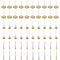 60 Pack Wire Wheel Brush Set, 1/8 Inch Shank Pure Brass Brush Kit, Rust Removal Tool Set, Wire Pen Brush + Bowl-Shape