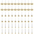 60 Pack Wire Wheel Brush Set, 1/8 Inch Shank Pure Brass Brush Kit, Rust Removal Tool Set, Wire Pen Brush + Bowl-Shape