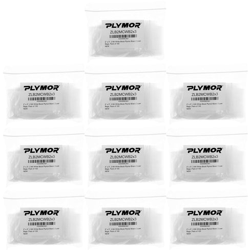 Plymor 2" x 3" Reclosable Plastic Bags, 2 Mil with White-Block Zipper, Case of 1,000