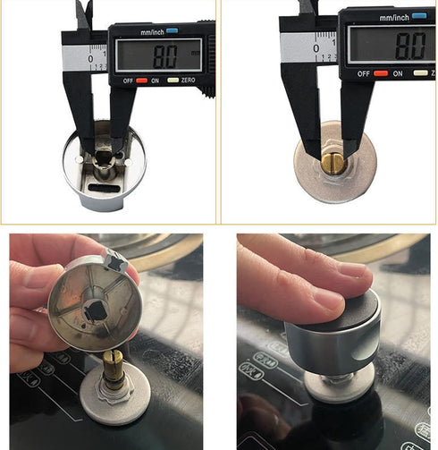 XIAHIOPT 4Pcs Stove Cooker Knob Burners Control Knob Heavy Duty Metal Cooktop Control Knob For Cookware Stove Ovens