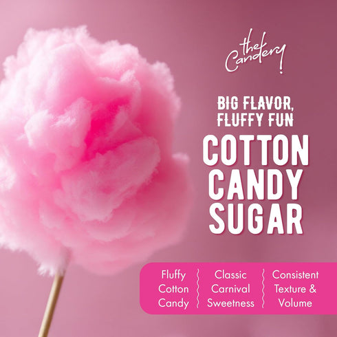 (2-Pack) 3 LBS The Candery Cotton Candy Floss Sugar Includes | Raspberry Blue and Strawberry | Plastic, Reusable Jars |