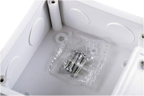 PVC Plastic Junction Conduit Box 6" x 6" x 3" with 3/4" & 1" Pre molded Holes by Co.