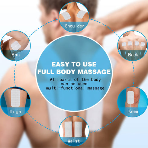 TENS Unit Pads 32Pcs, 3rd Gen Reusable Latex-Free Replacement Pads, Electrode Pads for Muscle Stimulator Electrotherapy