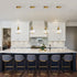 6 Inch Pendant Light Fixtures Kitchen: Brushed Gold Farmhouse Island Light with Clear Glass - Mid Century Globe Kitchen