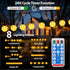 SeaShine 13ft 20LEDs IP65 Rechargeable Battery Operated String Lights - Crystal Globe String Lights, Waterproof Battery