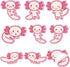 Nuenen 9 Pads Axolotl Sticky Notes, Cute Memo Pads, Kawaii Gifts, Cartoon Self Stick Pads, 30 Sheets/Pad for School