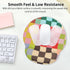 Ksriylm Retro Checkered Mouse Pad with Support Wrist Rest,Cute Funny Boho Ergonomic Mouse Pad with Non-Slip Base