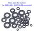 500PCS Nylon Flat Washers for M2 M2.5 M3 M4 M5 M6 M8 Screw Bolt, Black