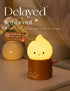 Emotional Support Flame Night Lamp, Fire with Positive Smile Candlelight Mood Light, Rechargeable Fake Candles