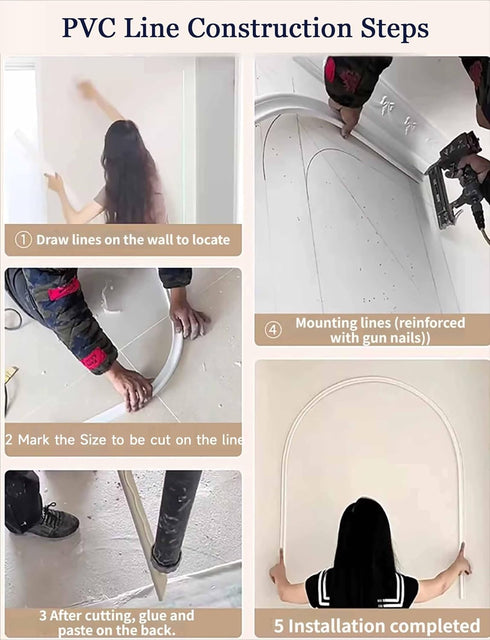 Generic 3D 3.3-32.8ft, 1.1cm/0.43in,9.8ft/3m) Cuttable Arch Shaped Molding Trim, Flexible Softness Modern Door Frame