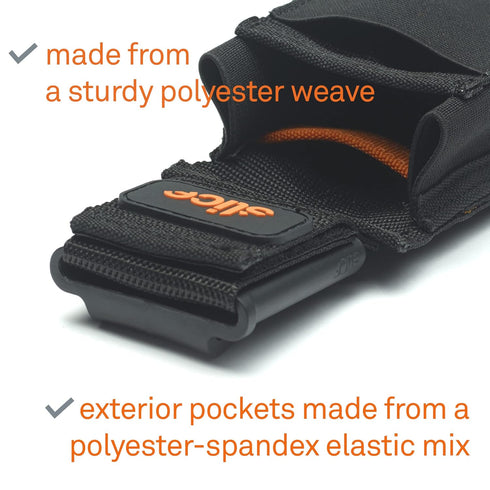 Slice 10516 Tool Holster with 5 Pockets, Removable Belt Clip, Sturdy and Flexible Pockets for Heavy Duty Industrial Use