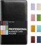 Sooez Leather Professional Business Card Book Holder - 240 Capacity Credit Card Organizer for Men and Women, Black