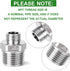 TAISHER 5PCS 304 Stainless Steel Reducer Faucet Adapter, 1/2" NPT × 3/8" Compression