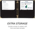 Samsill Classic Collection Executive Presentation 3 Ring Binder, 1.5 Inch Binder, Brass Round Ring, Black