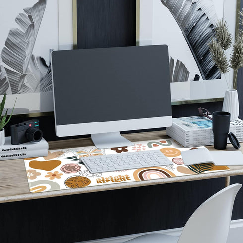 iCasso Large Gaming Desk Mat, XXL Mouse Pad with Stitched Edges and Stable Rubber Base for Office Home Work