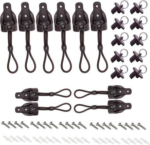 Lihopefe 5 Bungee kit Pieces with Pull Ring end Cover, General Replacement of Outdoor Roller Shutter Door/Indoor Roller
